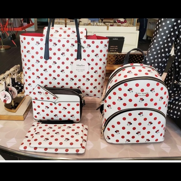 DISNEY KATE SPADE MINNIE MOUSE POLKA DOT BACKPACK! - Picture 7 of 7